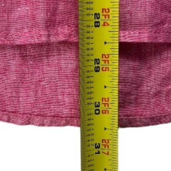Sigrid Olsen Pink Linen Roll Tab Sleeve Beachy Coastal Lagenlook Tunic Size 1X - Picture 8 of 14